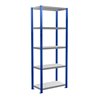 Schulte Grundregal Steckregal MULTIplus250 2000 x 750 x 400 mm 5 Fachböden Kreuzstrebe RAL 5010 enzianblau/verzinkt/verzinkt