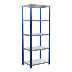Schulte Grundregal Steckregal MULTIplus250 2000 x 750 x 500 mm 5 Fachböden Kreuzstrebe RAL 5010 enzianblau/verzinkt/verzinkt