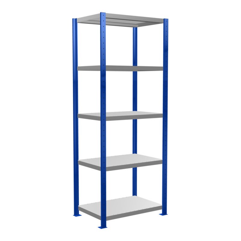 Schulte Grundregal Steckregal MULTIplus250 2000 x 750 x 500 mm 5 Fachböden Kreuzstrebe RAL 5010 enzianblau/verzinkt/verzinkt