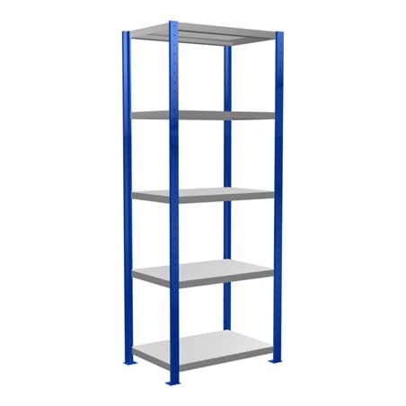 Schulte Grundregal Steckregal MULTIplus250 2000 x 750 x 500 mm 5 Fachböden Kreuzstrebe RAL 5010 enzianblau/verzinkt/verzinkt