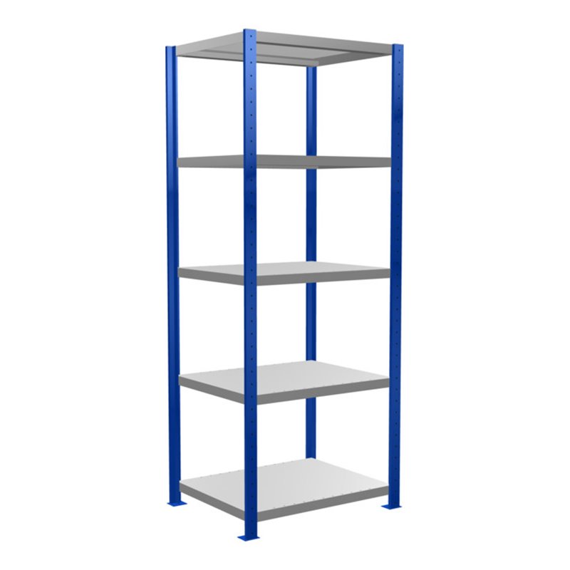 Schulte Grundregal Steckregal MULTIplus250 2000 x 750 x 600 mm 5 Fachböden Kreuzstrebe RAL 5010 enzianblau/verzinkt/verzinkt