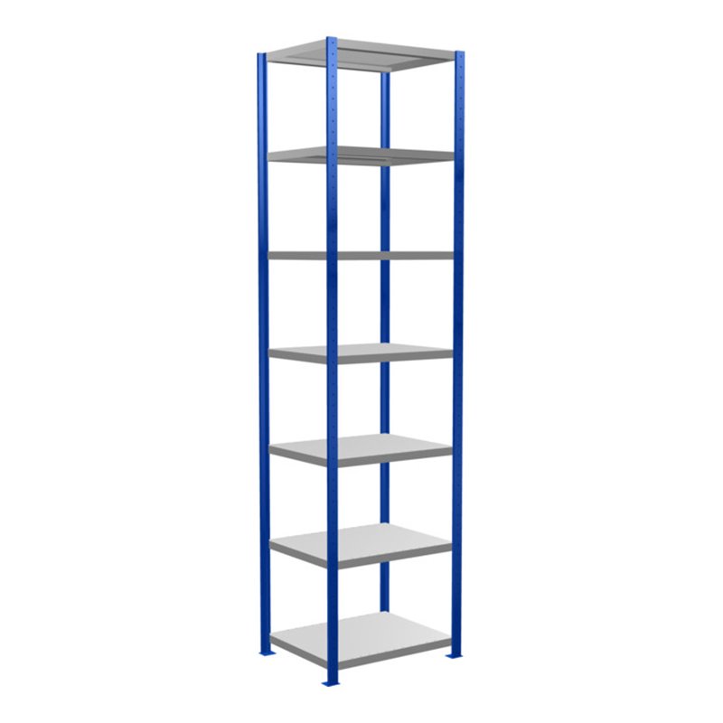 Schulte Grundregal Steckregal MULTIplus250 3000 x 750 x 600 mm 7 Fachböden Kreuzstrebe RAL 5010 enzianblau/verzinkt/verzinkt