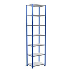Schulte Grundregal Steckregal MULTIplus250 3000 x 750 x 500 mm 7 Fachböden Kreuzstrebe RAL 5010 enzianblau/verzinkt/verzinkt