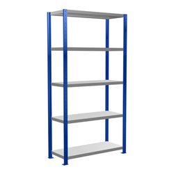 Schulte Grundregal Steckregal MULTIplus250 2000 x 1000 x 400 mm 5 Fachböden Kreuzstrebe RAL 5010 enzianblau/verzinkt