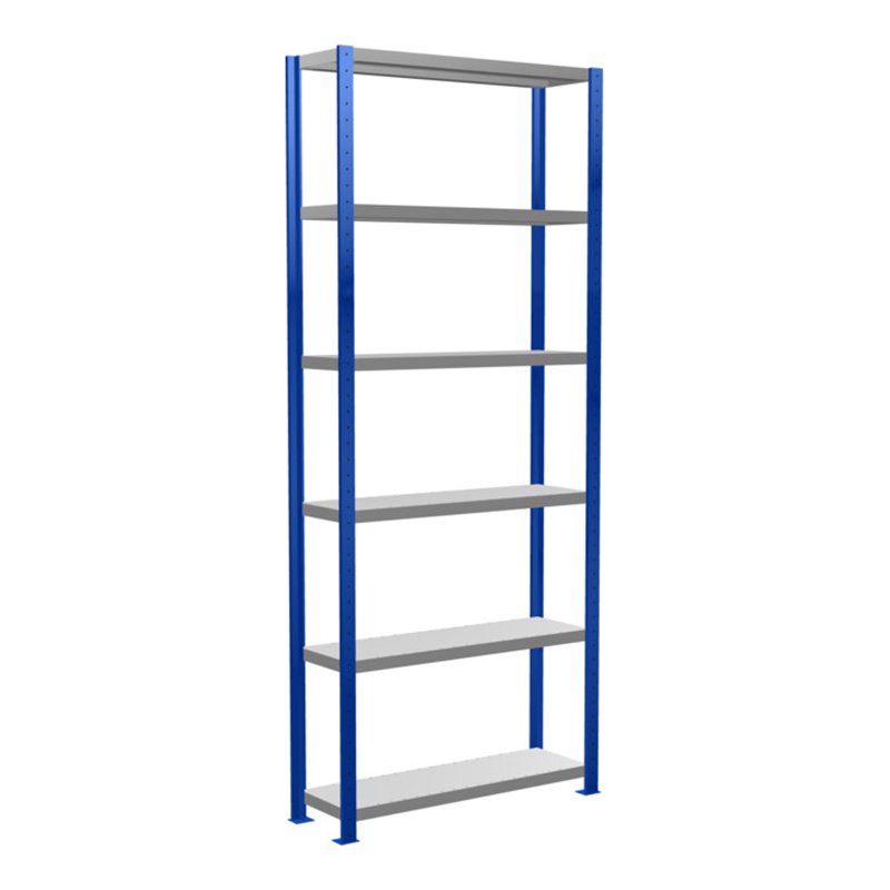 Schulte Grundregal Steckregal MULTIplus250 2500 x 1000 x 300 mm 6 Fachböden Kreuzstrebe RAL 5010 enzianblau/verzinkt
