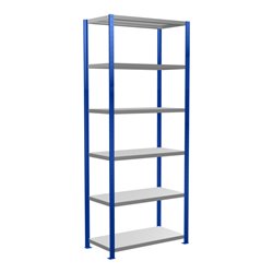 Schulte Grundregal Steckregal MULTIplus250 2500 x 1000 x 500 mm 6 Fachböden Kreuzstrebe RAL 5010 enzianblau/verzinkt