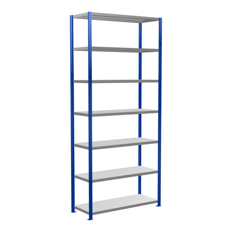Schulte Grundregal Steckregal MULTIplus250 3000 x 1300 x 500 mm 7 Fachböden Kreuzstrebe RAL 5010 enzianblau/verzinkt