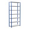 Schulte Grundregal Steckregal MULTIplus250 3000 x 1300 x 500 mm 7 Fachböden Kreuzstrebe RAL 5010 enzianblau/verzinkt