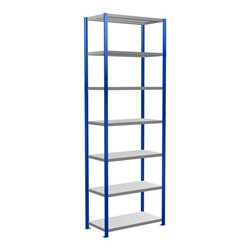 Schulte Grundregal Steckregal MULTIplus250 3000 x 1000 x 500 mm 7 Fachböden Kreuzstrebe RAL 5010 enzianblau/verzinkt