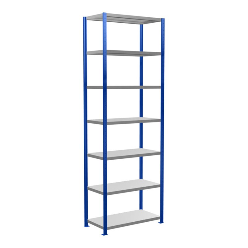 Schulte Grundregal Steckregal MULTIplus250 3000 x 1000 x 500 mm 7 Fachböden Kreuzstrebe RAL 5010 enzianblau/verzinkt