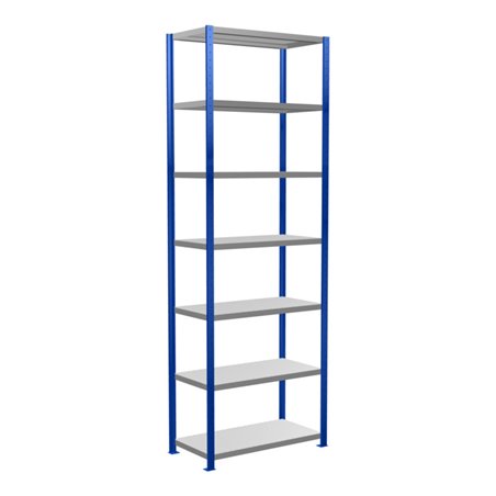 Schulte Grundregal Steckregal MULTIplus250 3000 x 1000 x 500 mm 7 Fachböden Kreuzstrebe RAL 5010 enzianblau/verzinkt