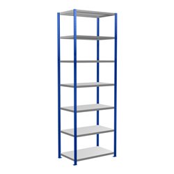 Schulte Grundregal Steckregal MULTIplus250 3000 x 1000 x 600 mm 7 Fachböden Kreuzstrebe RAL 5010 enzianblau/verzinkt