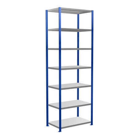 Schulte Grundregal Steckregal MULTIplus250 3000 x 1000 x 600 mm 7 Fachböden Kreuzstrebe RAL 5010 enzianblau/verzinkt