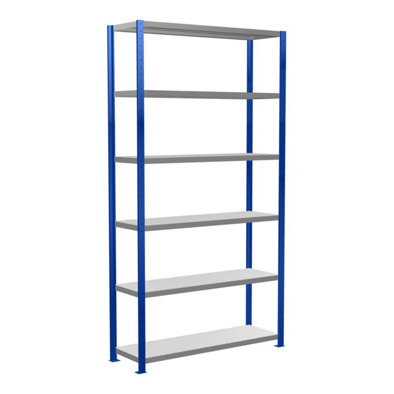 Schulte Grundregal Steckregal MULTIplus250 2500 x 1300 x 400 mm 6 Fachböden Kreuzstrebe RAL 5010 enzianblau/verzinkt