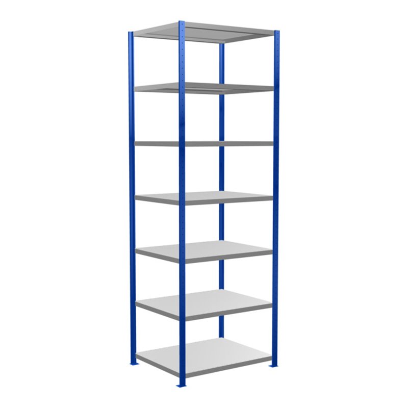 Schulte Grundregal Steckregal MULTIplus250 3000 x 1000 x 800 mm 7 Fachböden Kreuzstrebe RAL 5010 enzianblau/verzinkt