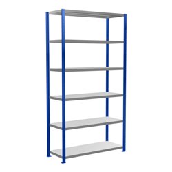 Schulte Grundregal Steckregal MULTIplus250 2500 x 1300 x 500 mm 6 Fachböden Kreuzstrebe RAL 5010 enzianblau/verzinkt