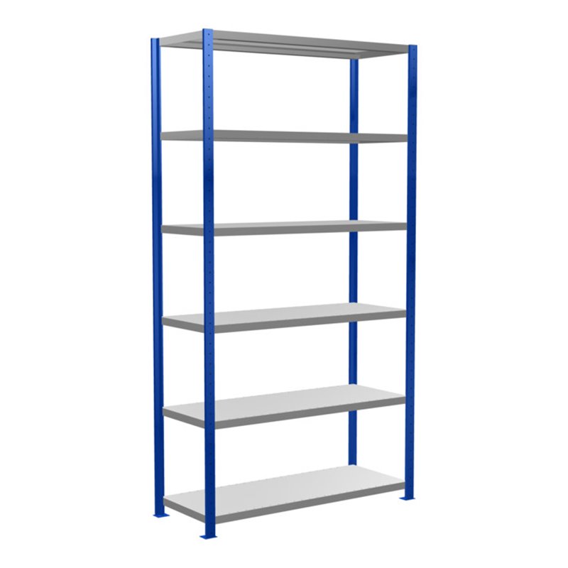 Schulte Grundregal Steckregal MULTIplus250 2500 x 1300 x 500 mm 6 Fachböden Kreuzstrebe RAL 5010 enzianblau/verzinkt