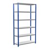 Schulte Grundregal Steckregal MULTIplus250 2500 x 1300 x 500 mm 6 Fachböden Kreuzstrebe RAL 5010 enzianblau/verzinkt