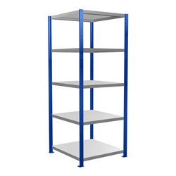 Schulte Grundregal Steckregal MULTIplus250 2000 x 750 x 800 mm 5 Fachböden Kreuzstrebe RAL 5010 enzianblau/verzinkt/verzinkt