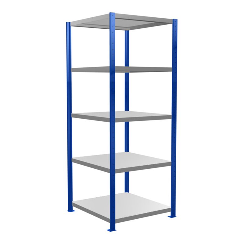 Schulte Grundregal Steckregal MULTIplus250 2000 x 750 x 800 mm 5 Fachböden Kreuzstrebe RAL 5010 enzianblau/verzinkt/verzinkt