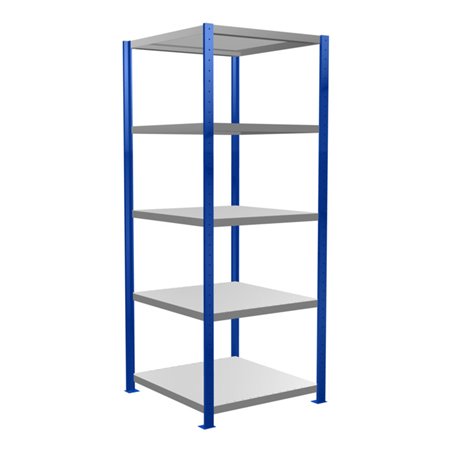 Schulte Grundregal Steckregal MULTIplus250 2000 x 750 x 800 mm 5 Fachböden Kreuzstrebe RAL 5010 enzianblau/verzinkt/verzinkt