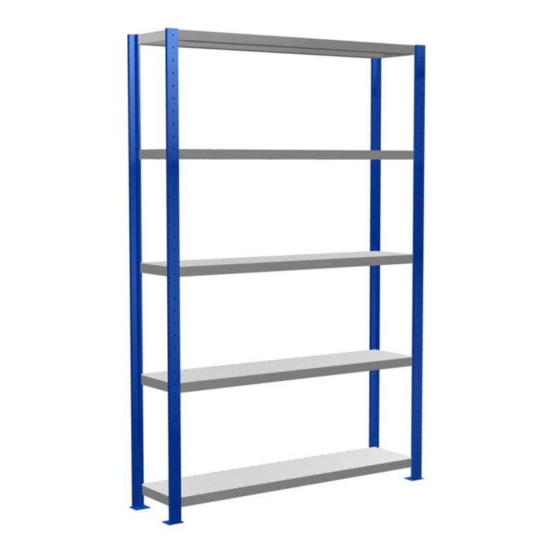 Schulte Grundregal Steckregal MULTIplus250 2000 x 1300 x 300 mm 5 Fachböden Kreuzstrebe RAL 5010 enzianblau/verzinkt