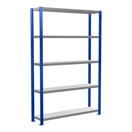 Schulte Grundregal Steckregal MULTIplus250 2000 x 1300 x 300 mm 5 Fachböden Kreuzstrebe RAL 5010 enzianblau/verzinkt