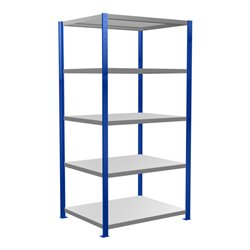 Schulte Grundregal Steckregal MULTIplus250 2000 x 1000 x 800 mm 5 Fachböden Kreuzstrebe RAL 5010 enzianblau/verzinkt