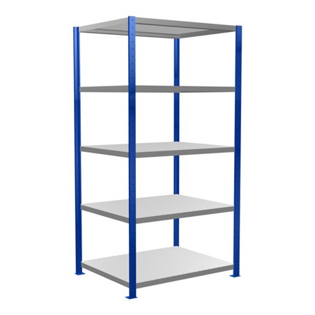 Schulte Grundregal Steckregal MULTIplus250 2000 x 1000 x 800 mm 5 Fachböden Kreuzstrebe RAL 5010 enzianblau/verzinkt