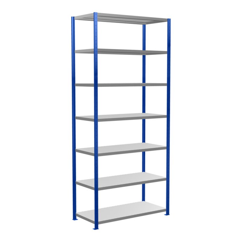 Schulte Grundregal Steckregal MULTIplus250 3000 x 1300 x 600 mm 7 Fachböden Kreuzstrebe RAL 5010 enzianblau/verzinkt