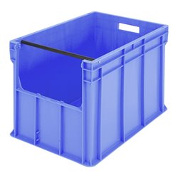 Bito Eurostapelbehälter BN / BN6444 mit Tragestange L600xB400xH415 mm, blau