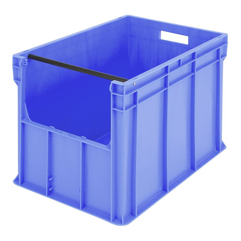 Bito Eurostapelbehälter BN / BN6444 mit Tragestange L600xB400xH415 mm, blau