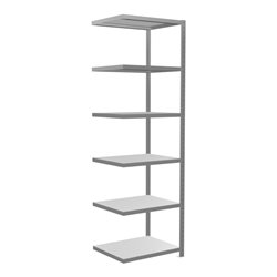 Schulte Anbauregal Steckregal MULTIplus250 2500 x 750 x 600 mm 6 Fachböden Kreuzstrebe verzinkt