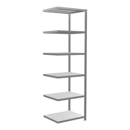 Schulte Anbauregal Steckregal MULTIplus250 2500 x 750 x 600 mm 6 Fachböden Kreuzstrebe verzinkt