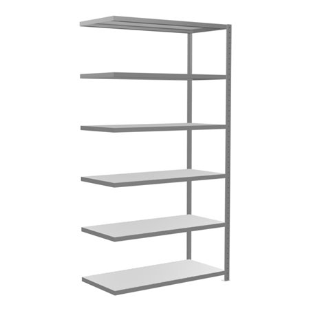 Schulte Anbauregal Steckregal MULTIplus250 2500 x 1300 x 600 mm 6 Fachböden Kreuzstrebe verzinkt