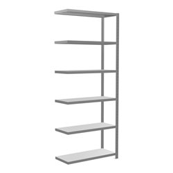 Schulte Anbauregal Steckregal MULTIplus250 2500 x 1000 x 400 mm 6 Fachböden Kreuzstrebe verzinkt