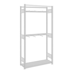 Regalwerk BERT-Langgutregal Grundfeld HxBxT 2000x1005x600 mm Stecksystem Stahlblech verzi.