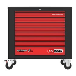 KS Tools PERFORMANCEplus P20 SCHWARZ/ROT Werkstattwagen mit 8 Schubladen