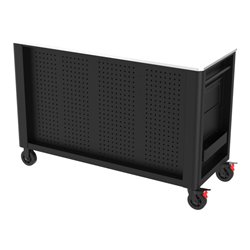 KS Tools PERFORMANCEplus P45 SCHWARZ/ROT Werkstattwagen mit 14 Schubladen