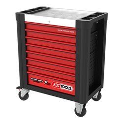 KS Tools PERFORMANCEplus P10 SCHWARZ/ROT Werkstattwagen mit 8 Schubladen