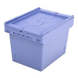 Bito Mehrwegbehälter mit Deckel/Bügel/Kufe / MBD43271 L400xB300xH290 mm, taubenblau