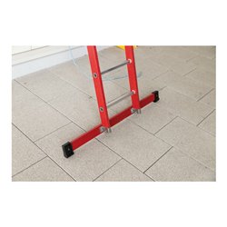 MUNK Kunststoff-Schiebe/Seilzugleiter 2-teilig Standtraverse 2 x 10 Sprossen