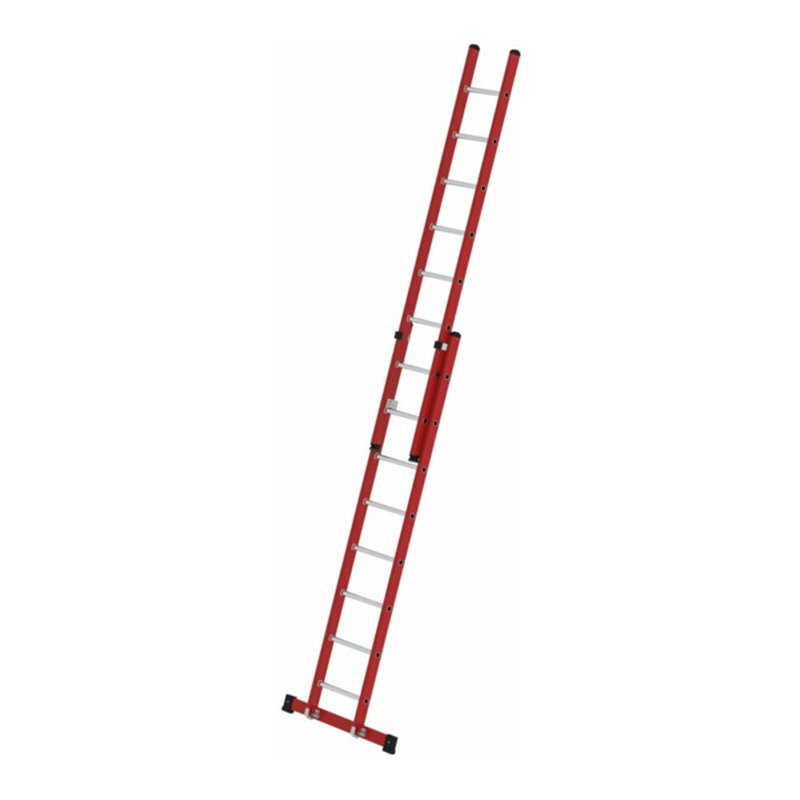 MUNK Kunststoff-Schiebe/Seilzugleiter 2-teilig Standtraverse 2 x 8 Sprossen