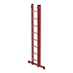 MUNK Kunststoff-Schiebe/Seilzugleiter 2-teilig Standtraverse 2 x 8 Sprossen