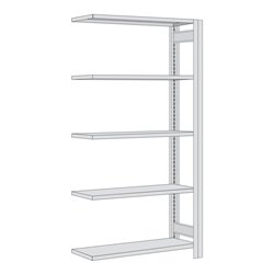 Regalwerk BERT Ordnerregal Anbaufeld HxBxT 2000x875x300mm 5 Fachböden & 5 Ebenen