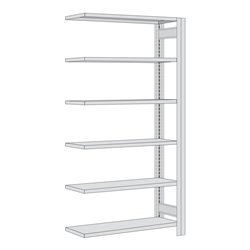 Regalwerk BERT Ordnerregal Anbaufeld HxBxT 2325x875x600mm 6 Fachböden & 6 Ebenen