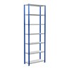 Schulte Grundregal Steckregal MULTIplus85 3000 x 1000 x 400 mm 7 Fachböden Kreuzstrebe RAL 5010 enzianblau