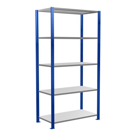 Schulte Grundregal Steckregal MULTIplus85 2000 x 1000 x 500 mm 5 Fachböden Kreuzstrebe RAL 5010 enzianblau