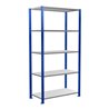 Schulte Grundregal Steckregal MULTIplus85 2000 x 1000 x 500 mm 5 Fachböden Kreuzstrebe RAL 5010 enzianblau