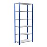 Schulte Grundregal Steckregal MULTIplus85 2500 x 1000 x 500 mm 6 Fachböden Kreuzstrebe RAL 5010 enzianblau